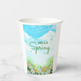 Hallo Bloeiende Paper Cups voor Party: Papieren Bekers