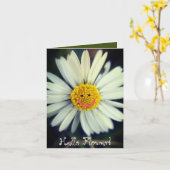 Hallo bloem aanpasbare blanco kaart (Gele Bloem)