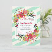 Hallo Bloemen van geluk uitnodiging (Staand voorkant)