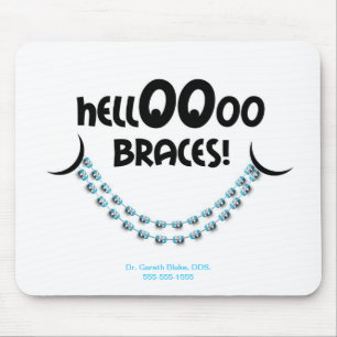 hallo Braces Blue Orthodontist Patiëntencadeau op Muismat