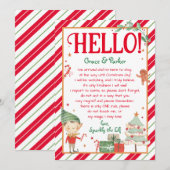 Hallo Brief van je Elf Brief Kaart (Voorkant / Achterkant)