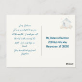 Hallo Briefkaart blue coop chicken farming (Achterkant)