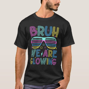 Hallo Bruh we zijn gloeiende retro zonnebril T-shirt