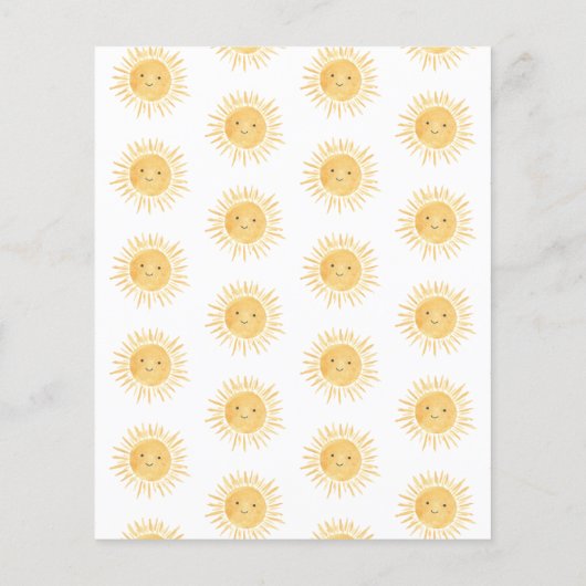 Hallo Budget | Sunshine Baby shower Invitation (Achterkant)