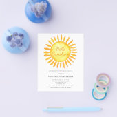 Hallo Budget | Sunshine Baby shower Invitation Flyer (Enkel)