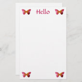 hallo, butterflies briefpapier (Voorkant / Achterkant)