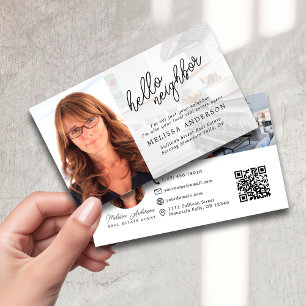 Hallo Buurt Vastgoed Foto QR Code Visitekaartje