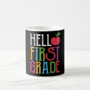 Hallo cadeau voor leerling in de eerste klas op de koffiemok