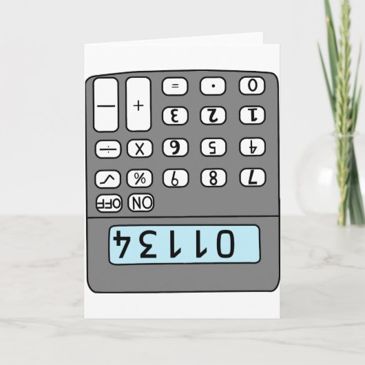 hallo calculator kaart (Voorkant)