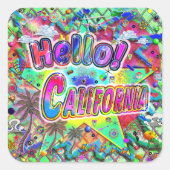 Hallo Californië! Sticker (Voorkant)