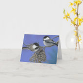 Hallo Chickadees Kaart (Gele Bloem)