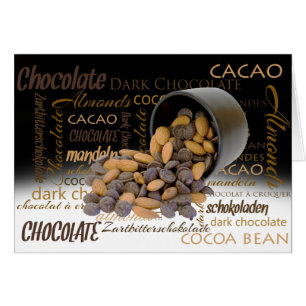 Hallo Chocolade Stukjes en Amandelen Woordwolk