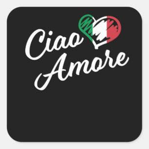 Hallo Ciao Amore - Italië Vierkante Sticker