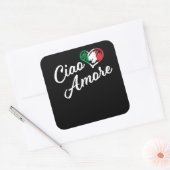 Hallo Ciao Amore - Italië Vierkante Sticker (Envelop)