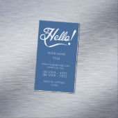 hallo Classic Blue Visitekaartje Magneet (Voorbeeld)