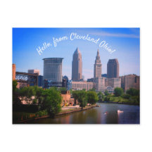 hallo Cleveland Schilderachtig rivierBriefkaart