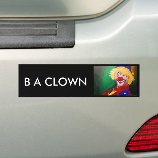 hallo Clown Bumpersticker (Op auto)
