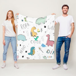 Hallo Cool Dinos Roar Fleece Deken