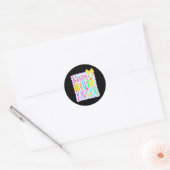 Hallo Coquette Bow Girly Ronde Sticker (Envelop)