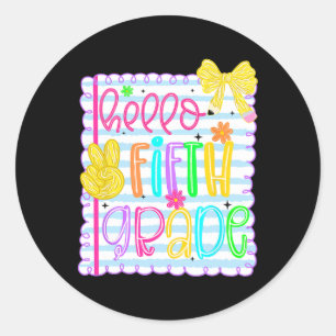 Hallo Coquette Bow Girly Ronde Sticker
