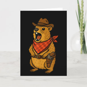 Hallo Cowboy Rots Hyrax Awawa Western Grappig Kaart