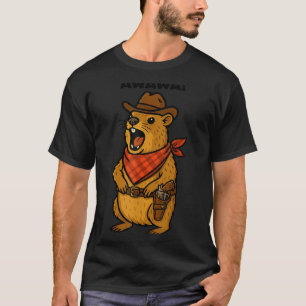 Hallo Cowboy Rotsdassie Awawa Western Grappig T-shirt