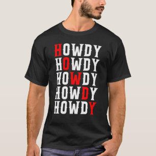 Hallo Cowboy Western Retro Vintage Landelijk Zuide T-shirt