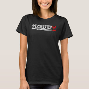 Hallo Cowboy Western Retro Vintage Landelijk Zuide T-shirt