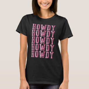 Hallo Cowboy Western Retro Vintage Landelijk Zuide T-shirt