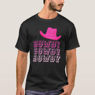 Hallo Cowboy Westerse Retro Vintage Landelijke Zui T-shirt
