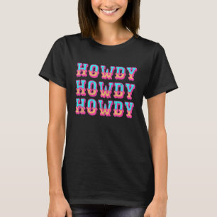 Hallo Cowgirl Rodeo Westers Retro Vintage Landelij T-shirt