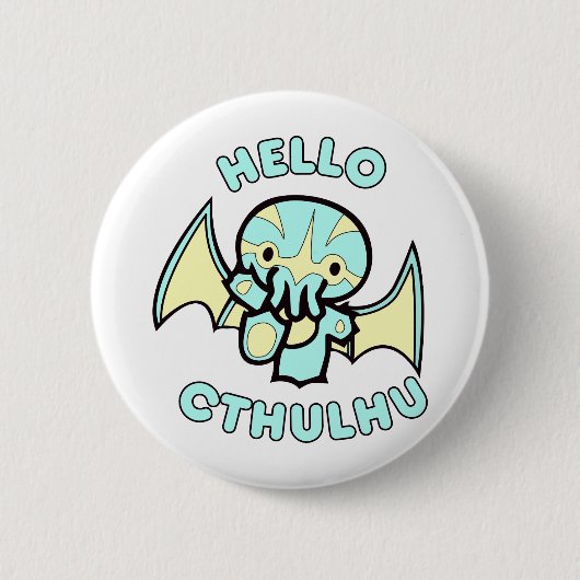 hallo Cthulhu Ronde Button 5,7 Cm (Voorkant)