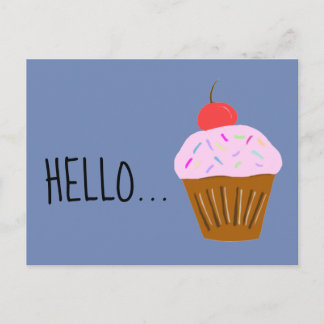 Hallo cupcake briefkaart