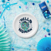 hallo Cute Cat Papieren Bordje (Feest)