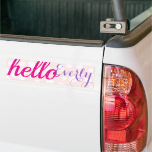 hallo Cute Colorful Hallo Gifts Bumpersticker
