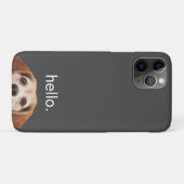 hallo Cute Funny Smiling Beagle Dog Modern Grey Case-Mate iPhone Case (Achterkant (horizontaal))