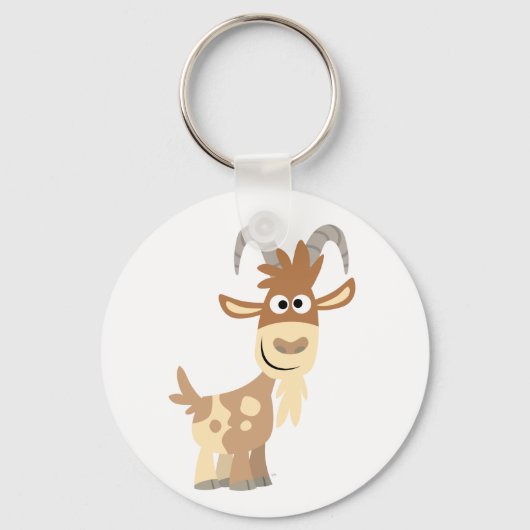 hallo daar! Cute Cartoon Goat Sleutelhanger (Voorkant)