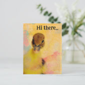 Hallo daar Muscovy Duckling Briefkaart (Staand voorkant)