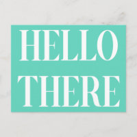 hallo daar Ontwerp van de Typografie in Mint Green
