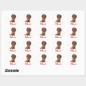 Hallo Dachshund Puppy Dog Sticker / Label (Vel)