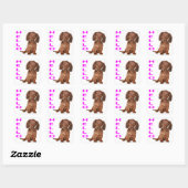 Hallo Dachshund Puppy Dog Sticker / Label (Vel)