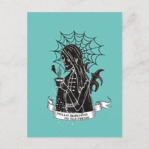 hallo Darkness Vamp Gothic met Black Coffee T-Shir Briefkaart