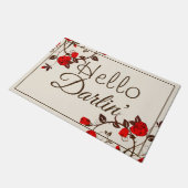 hallo Darlin' Red Roses Deurmat (Schuin)
