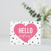 hallo Darling | Briefkaart van de Fort Polka Dots (Staand voorkant)