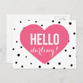 hallo Darling | Briefkaart van de Fort Polka Dots (Voorkant / Achterkant)