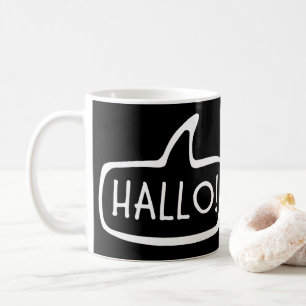 HALLO! De Duitse groet, Hallo Speech Bubble Koffiemok