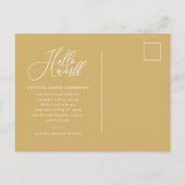 hallo de geboorteaankondiging van het wereldscript aankondigingskaart (Achterkant)