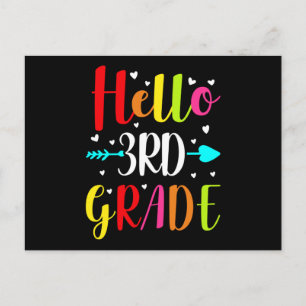 hallo derde graad leraar of student briefkaart
