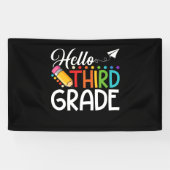 hallo derde graad team 3e graad terug naar school spandoek (Horizontaal)