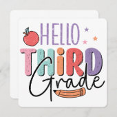 hallo derde graad Terug naar school Kaart (Voorkant / Achterkant)